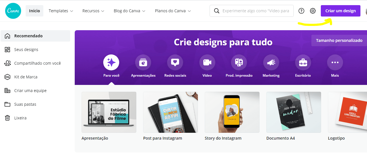 como usar o canva min - Como usar o Canva e criar designes com a versão gratuita